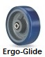 High performance liquid cast 85A polyurethane bonded to heavy duty iron center.